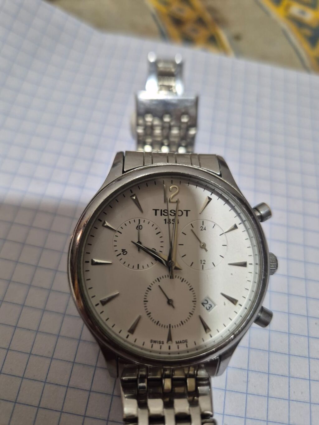 Tissot kişi qol saatı – xronoqraf, paslanmayan polad - Brend: Tissot — Qol saatları, Bakı (3)