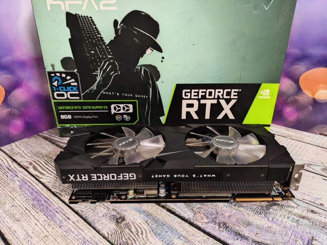 Video kart KFA2 RTX 2070 Super EX1 Click 8GB — Kompüterlər və noutbuklar, Bakı (3)