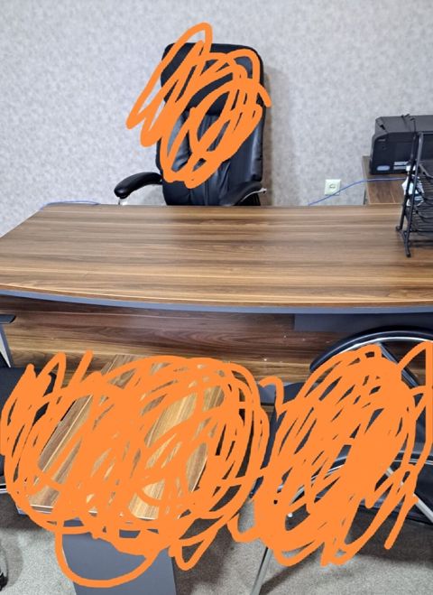Ofis üçün L formalı menecer masasının dəsti - Material: laminat/MDF — Bakı