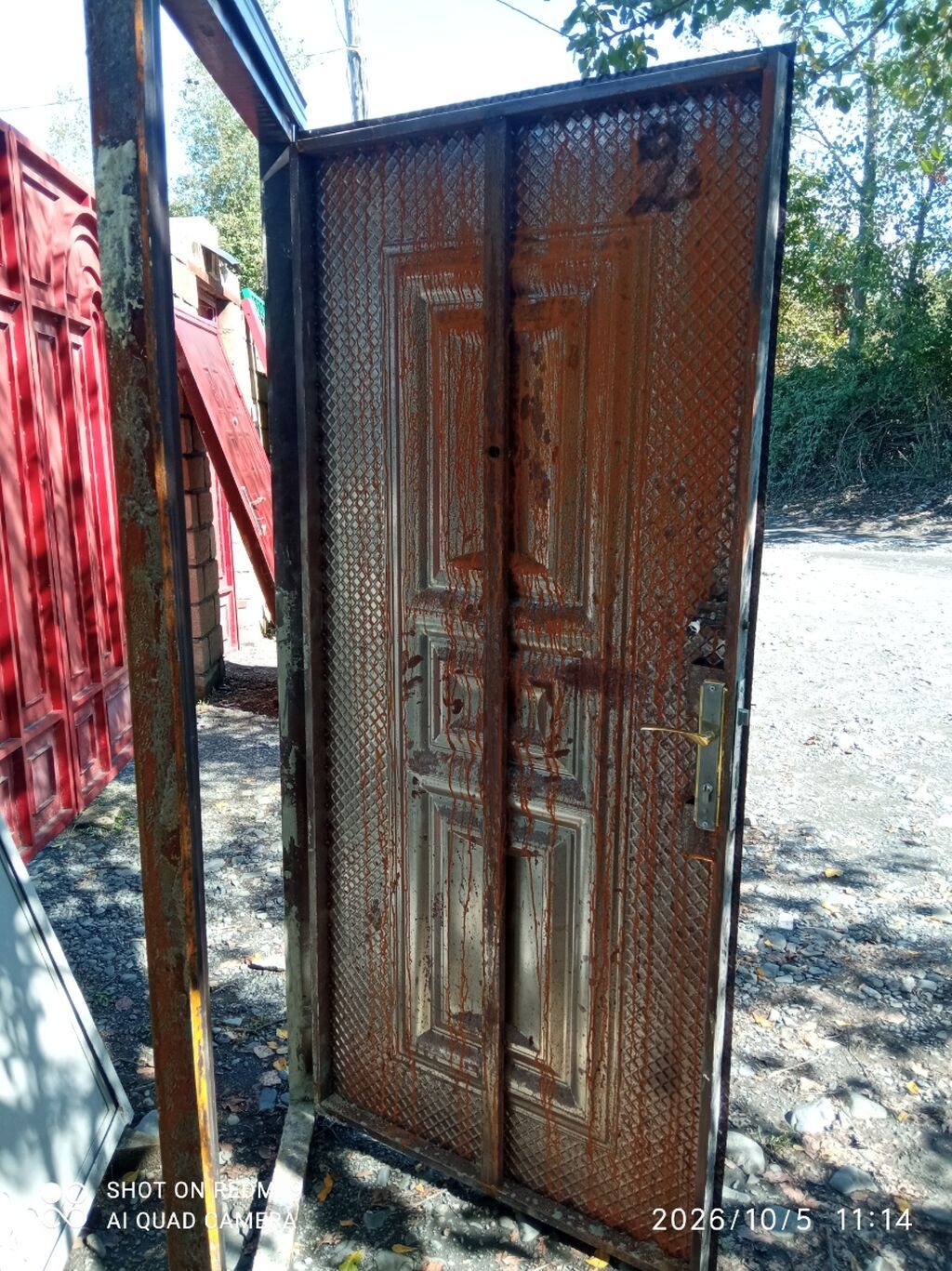 İşlənmiş Giriş qapısı Çərçivə ilə, Zəmanətsiz, Ödənişli çatdırılma — Pəncərələr, qapılar, balkonlar, Qəbələ (2)