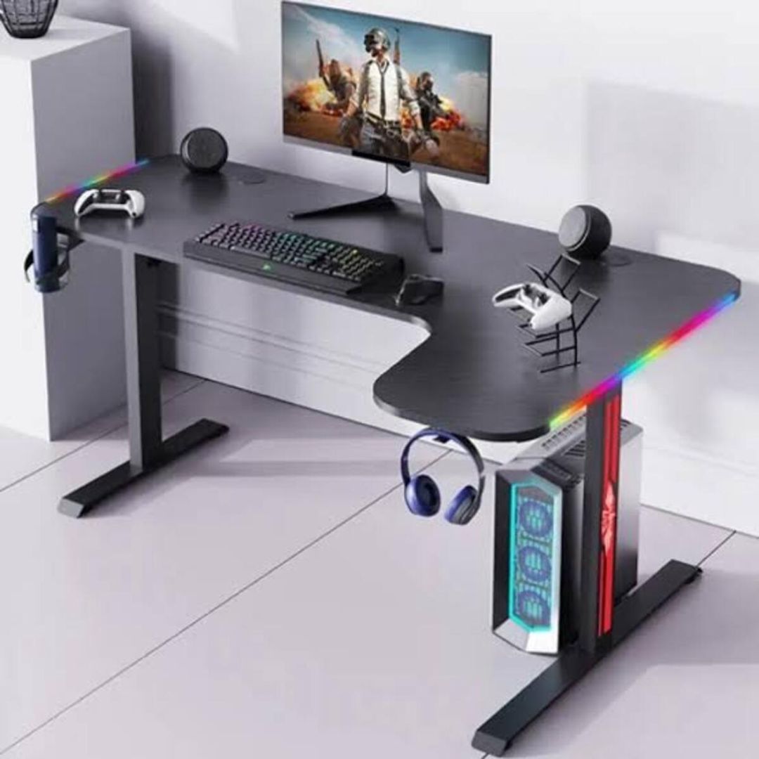 Gaming PC Desk LS2-1400 Right Black — Mebel, Bakı