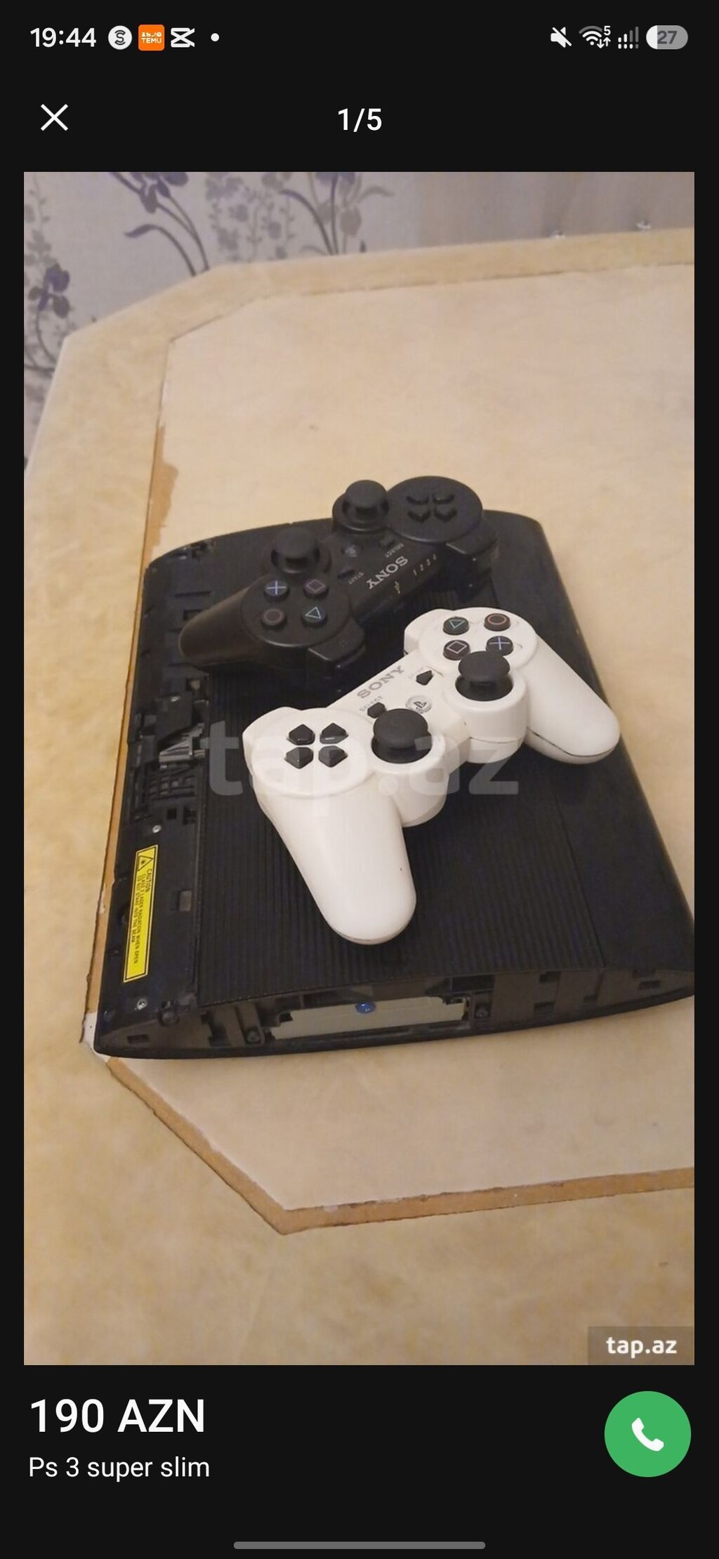 Ps 3 super slim Şekilde goründüyü kimi 1 yan 1 de önde olan qabağ — Oyun konsolları, Xırdalan