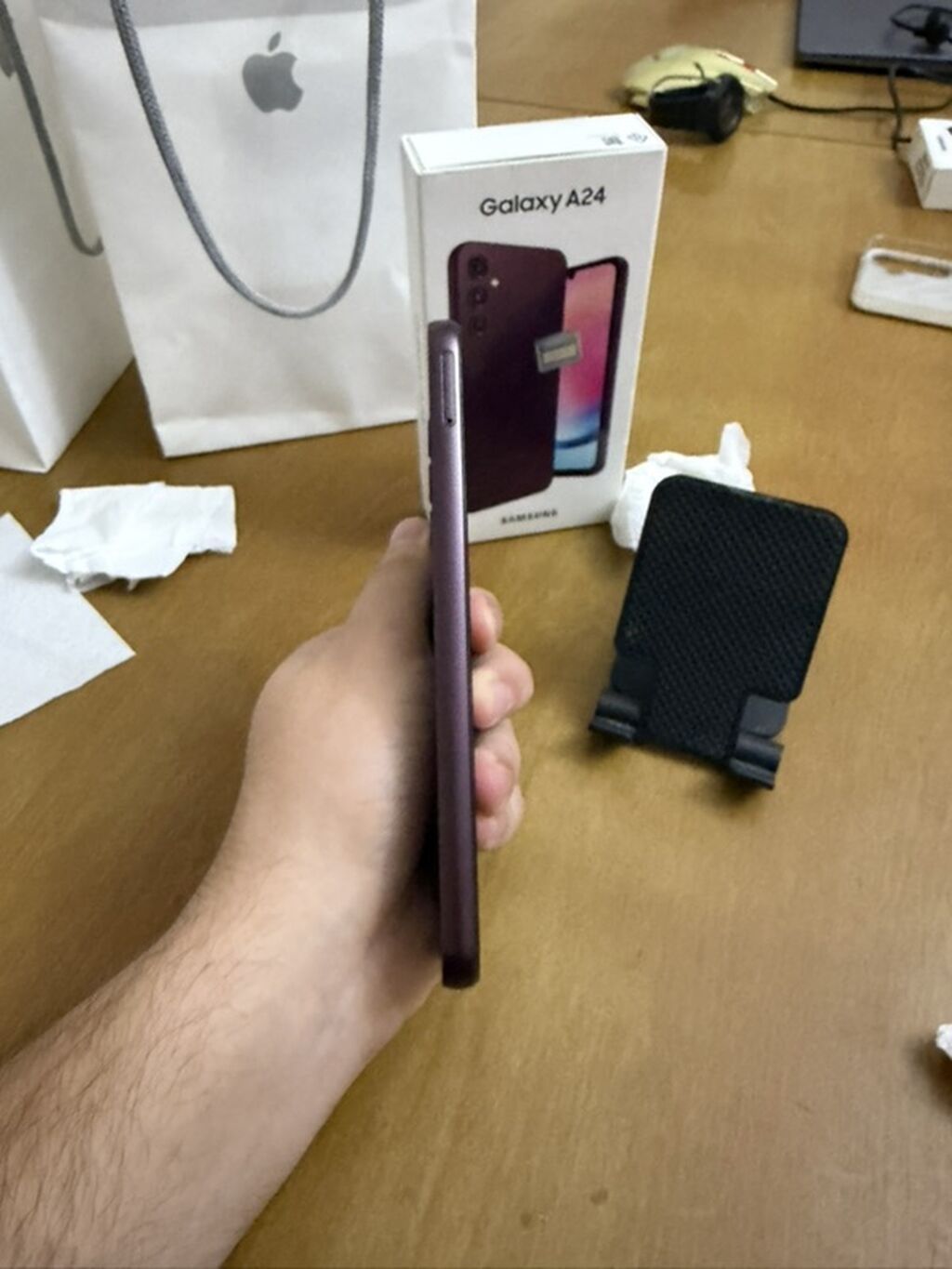 Samsung Galaxy A24 4G, 128 GB, rəng - Bənövşəyi, Barmaq izi — Samsung, Bakı (3)