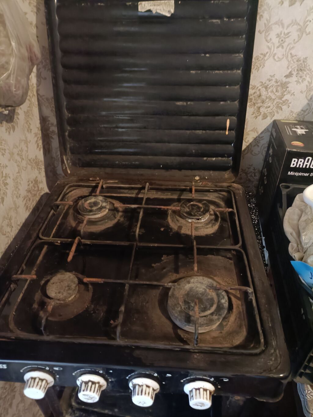 Qaz plitələri ayaqlı sovetin stolüstü turk bir gözü işləmir Gəncədə — Tikinti materialları, Gəncə (3)