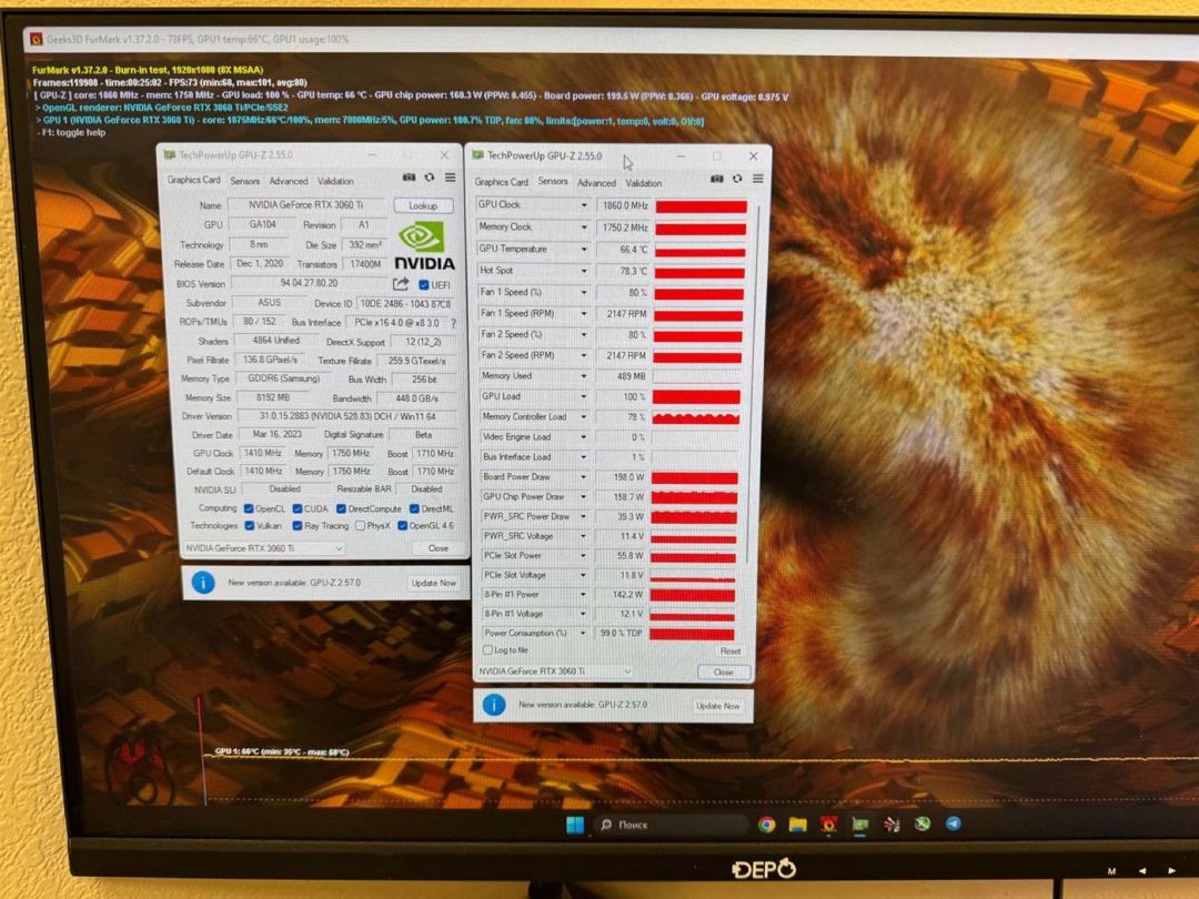 ASUS Dual GeForce RTX 3060 Ti 8GB Samsung (RFB) — Kompüterlər və noutbuklar, Bakı (7)