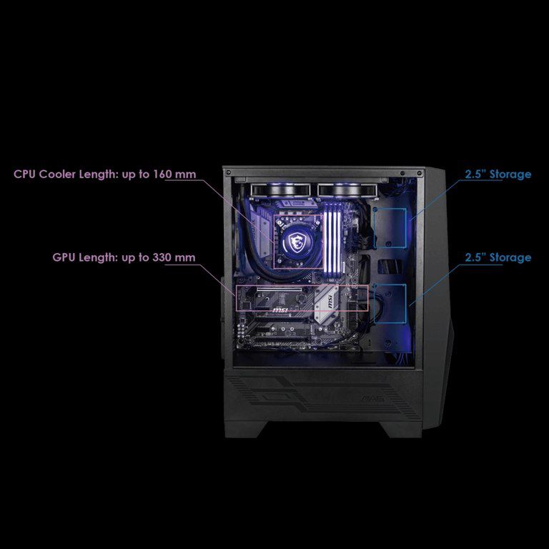 MSI MAG Forge 100M Gaming Case — Kompüterlər və noutbuklar, Bakı (9)