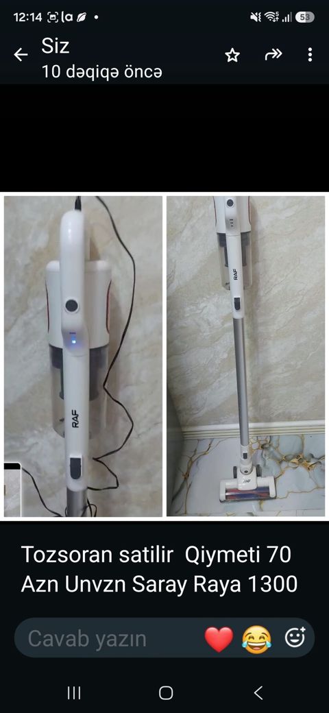 RAF simsiz dik tozsoran - Marka/model: RAF - Növ: Simsiz — Sumqayıt