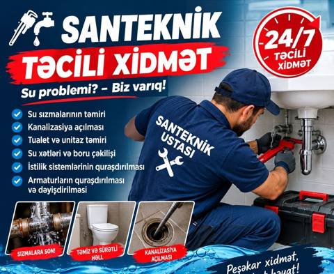 Su xətlərnin çəkilişi Su mator gidrafonların quraşdırılması — Сантехника