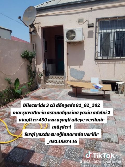 60 kv. m, 2 otaqlı, İnternet, İşıq, Kanalizasiya — Bakı