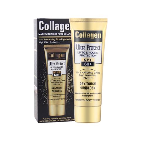 Günəşdən qoruyucu krem Wokali Collagen Ultra Protect Dry Touch 3 in 1 SPF 60+, 100 ml — Bakı
