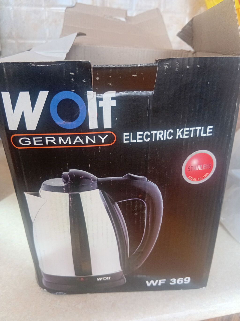 Elektrik çaydan Wolf, 1.6 - 2 l, Yeni, Pulsuz çatdırılma — Elektrik çaydanları və termoslar, Bakı (3)