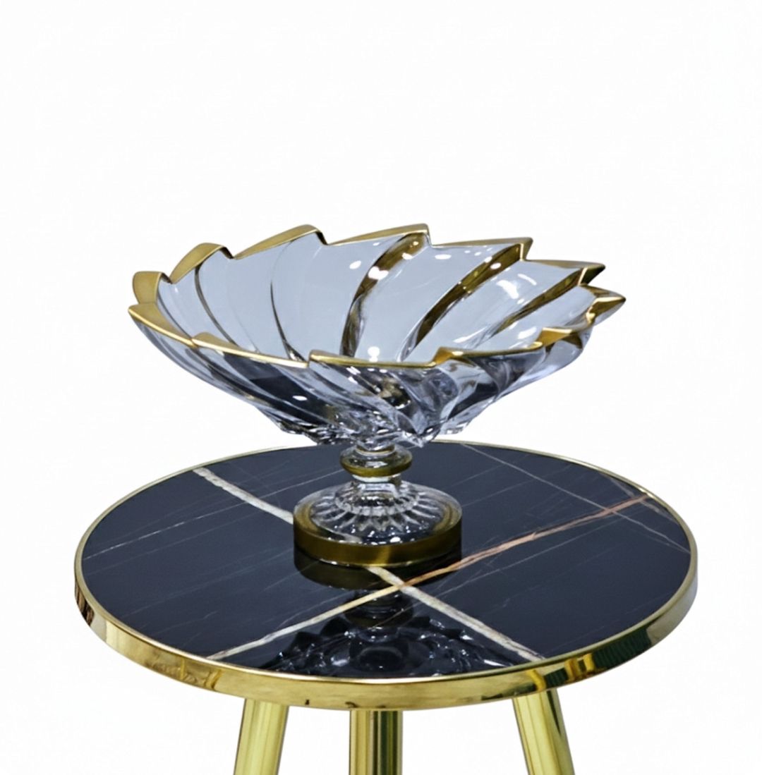 Meyvə qabı Crystal Gallery 742, bərkidilmiş şüşə, qızılı/şəffaf, 31 sm — Mallar, Bakı