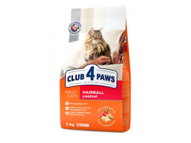 Club 4 Paws, yetkin pişiklər üçün quru yem, tük çıxarma effektli ətli kroketlər (bütöv kisə, 14 kq) — Bakı