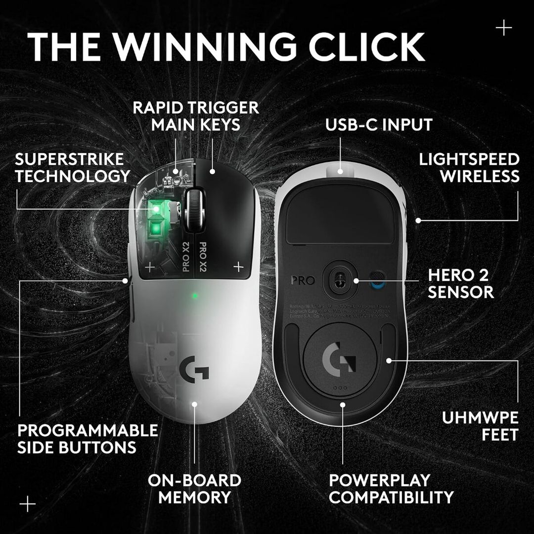 Logitech G PRO X2 Superstrıke Wireless Gaming Mouse — Periferik cihazlar, Bakı (11)