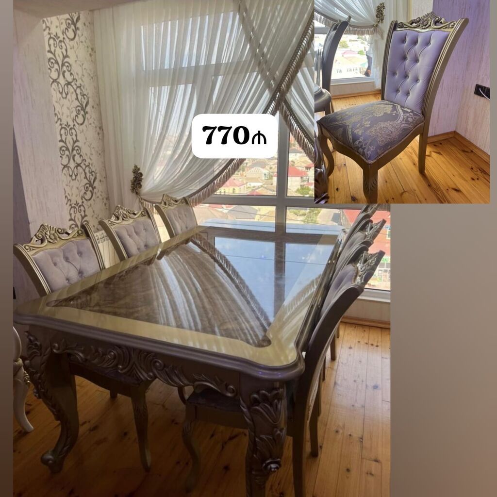Masa dəsti satılır 770₼. İdeal vəziyyətdə. masa açılır. Baha — Mebel, Bakı