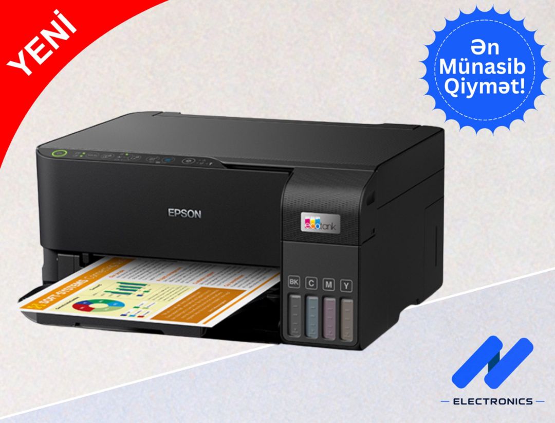 Printer Epson L3350 3IN1 Wi-Fi — Ofis texnikası və istehlak malları, Bakı (3)