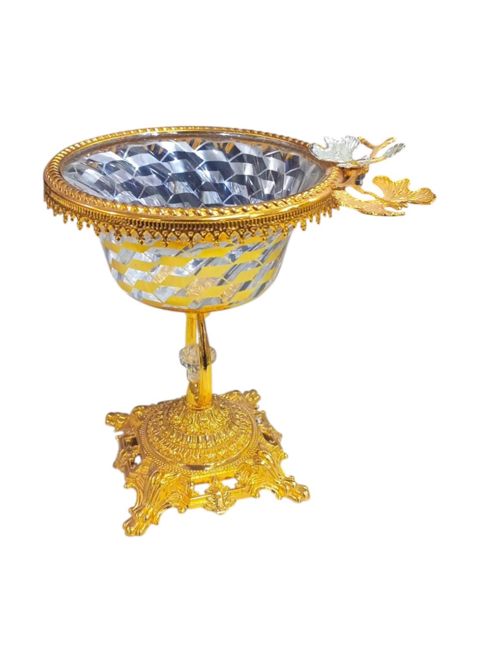 Şirniyyat qabı 97864893, 18x13 sm, şəffaf/qızılı — Bakı