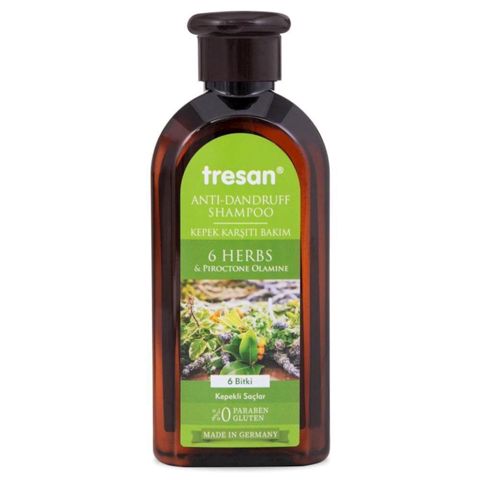 Bitki mənşəli şampun Tresan 6 bitki, kəpək əleyhinə 300 ml — Bakı