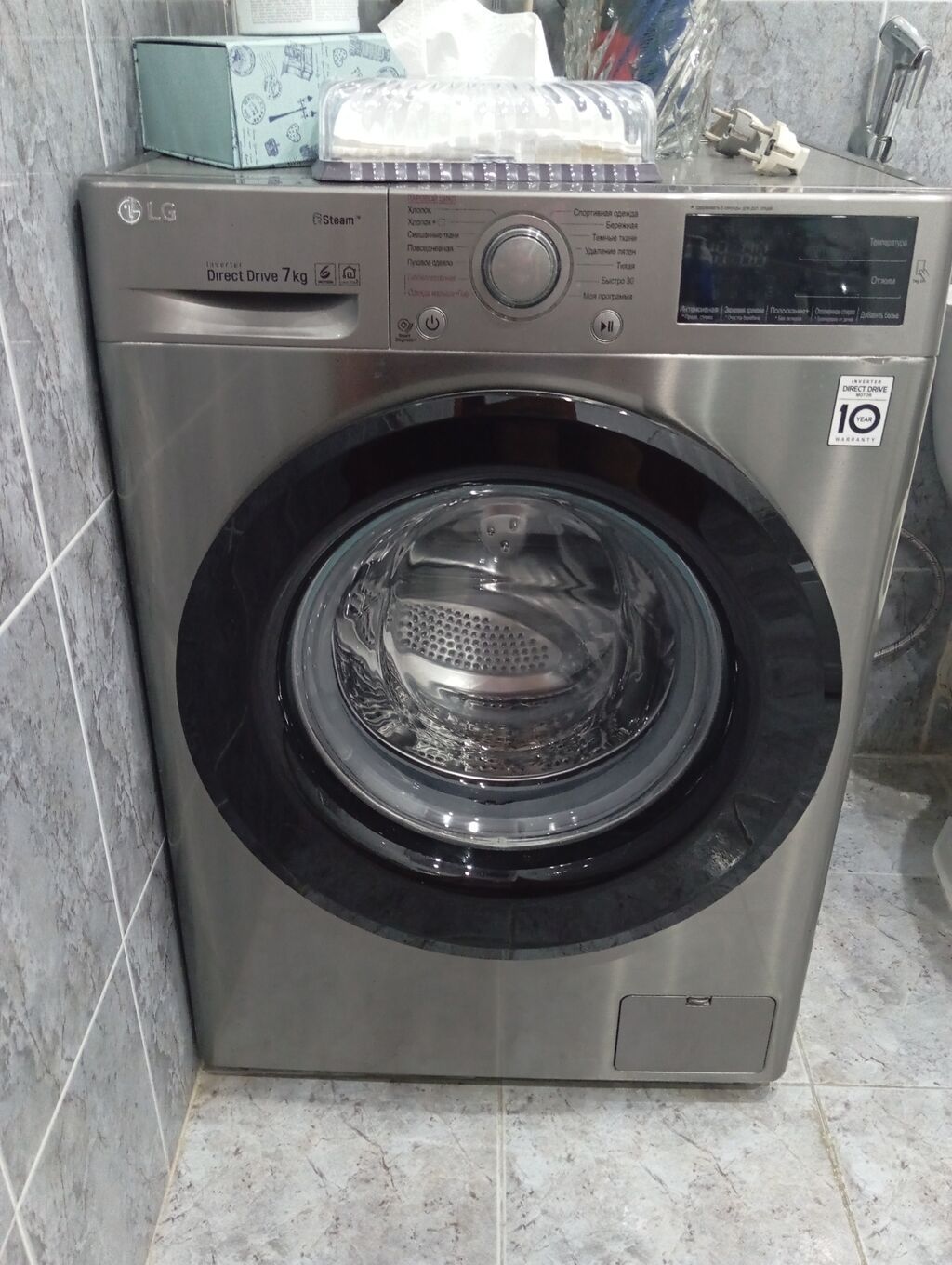 Paltaryuyan maşın LG, 7 kq, İşlənmiş, Avtomat, Qurutmasız — Çamaşır maşınları, Bakı (3)