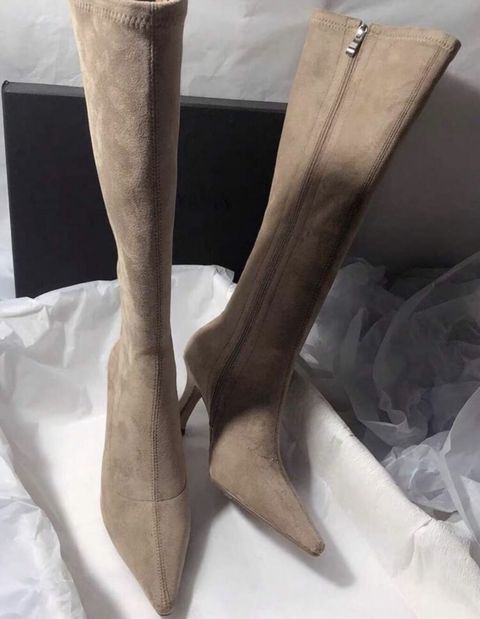 Qadın dizə qədər uzun çəkmə – Missmi - Model: incə burunlu, dizə — Bakı