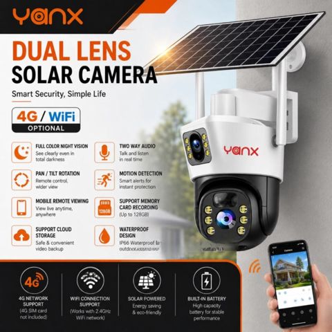 2 kamera günəṣ paneli 4G sim kartli 8mp/4k — Bakı