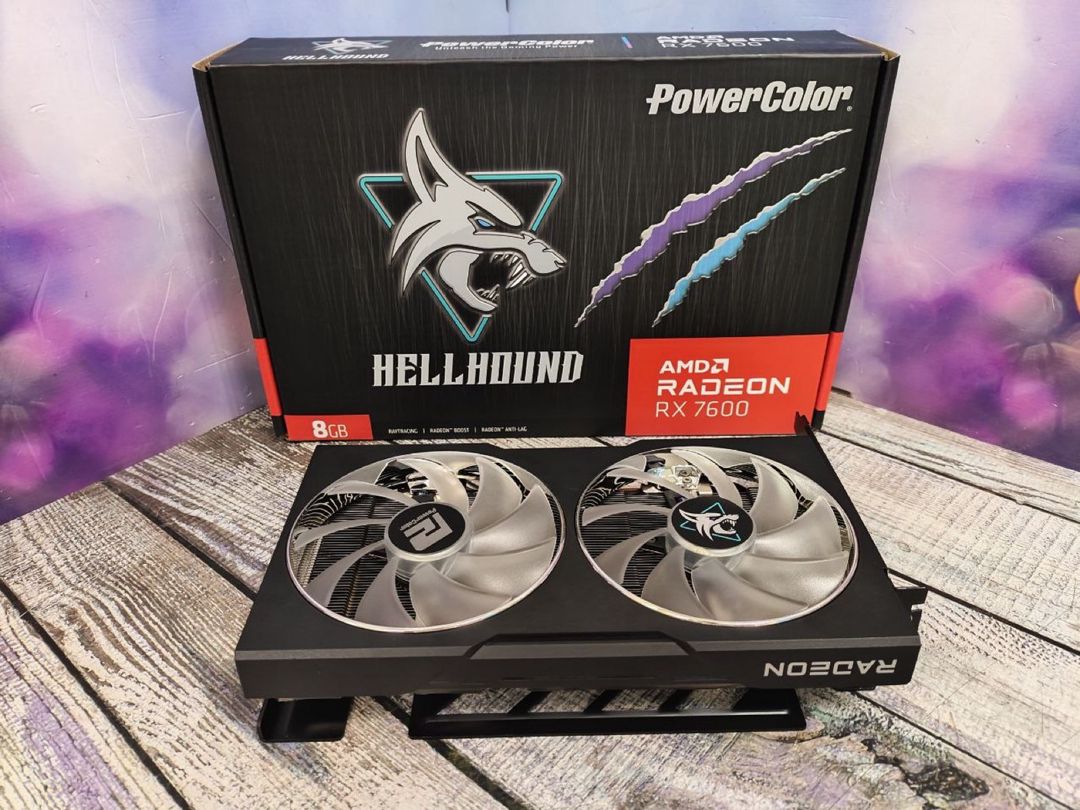 Video kart PowerColor RX 7600 HellHound 8GB — Kompüterlər və noutbuklar, Bakı (3)