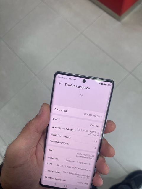 Honor X9a Titanium Silver 128GB/8GB — Bakı