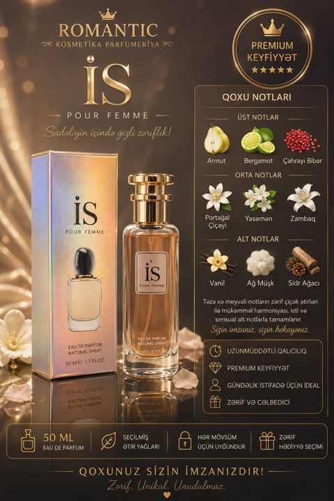 No Brand İS qadınlar üçün ətir suyu 50 ml — Bakı