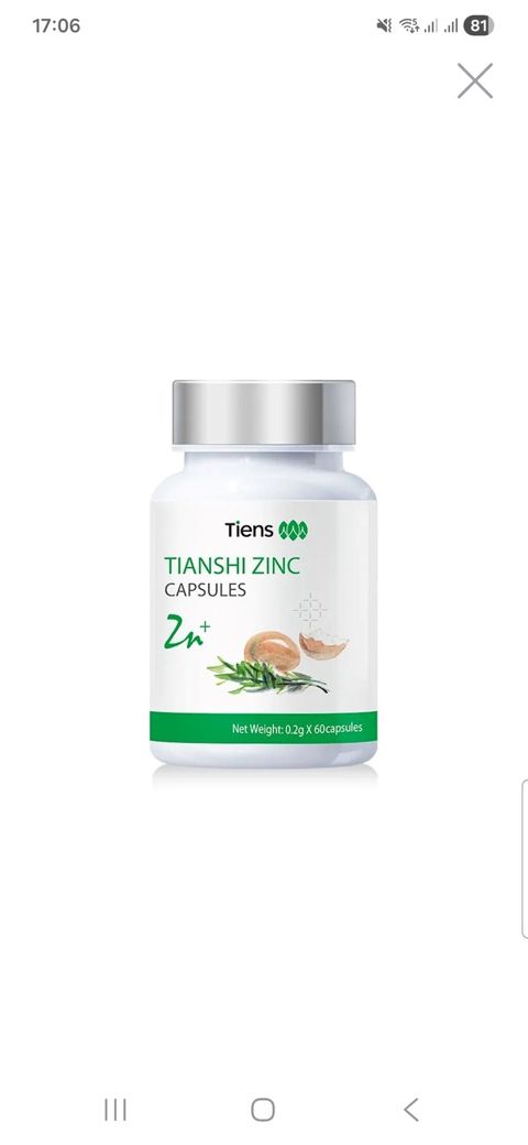 Məhsul: Tiens Tianshi Zinc Capsules (Sink kapsulları) Xüsusiyyətlər — Bakı