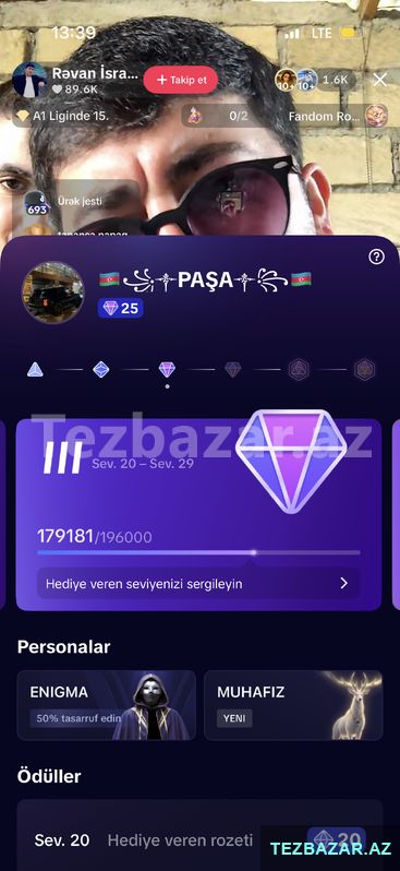 25 level tiktok səhifəsi satılır — Sumqayıt
