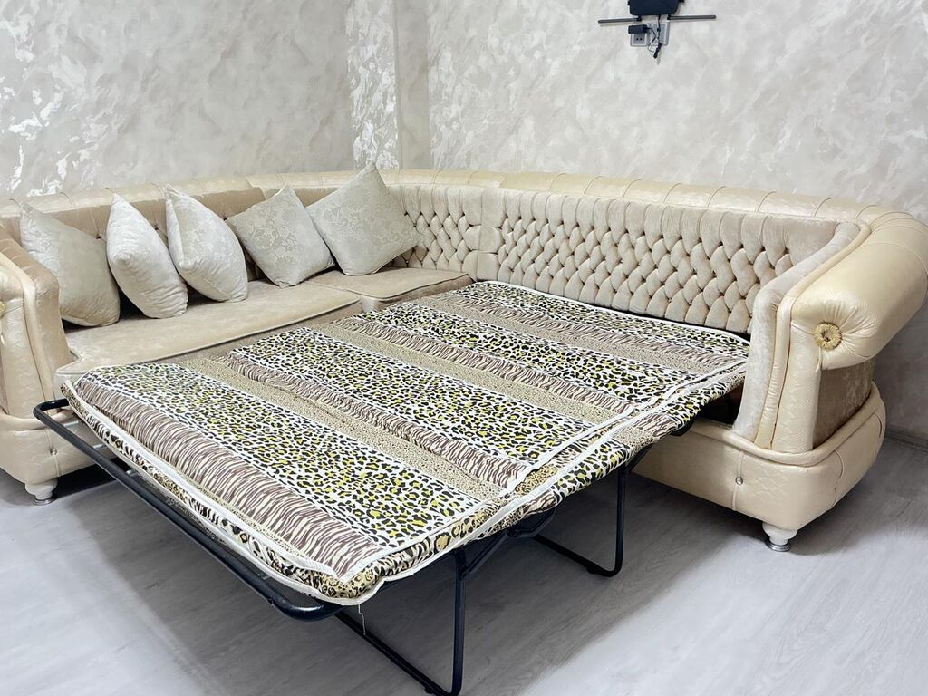 İşlənmiş, Künc divan, Pufik, Açılan — Yumşaq mobilya dəstləri, Lənkəran (3)
