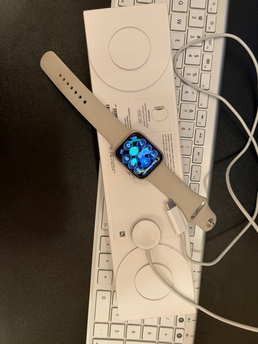 Apple Watch Series 8 Aluminum Starlight 41mm — Ağıllı saatlar və biləkliklər, Bakı (2)
