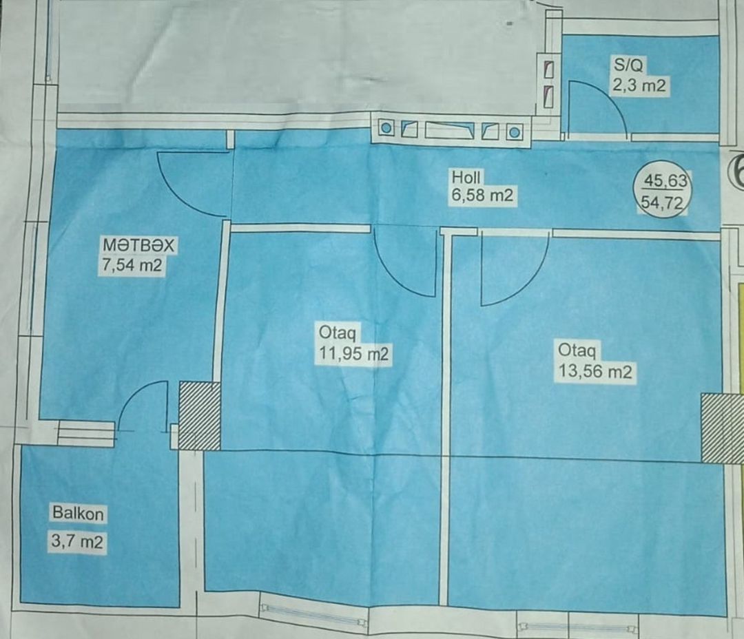 Satılır 2 otaqlı yeni tikili 55 m² — Mənzil, Bakı (2)
