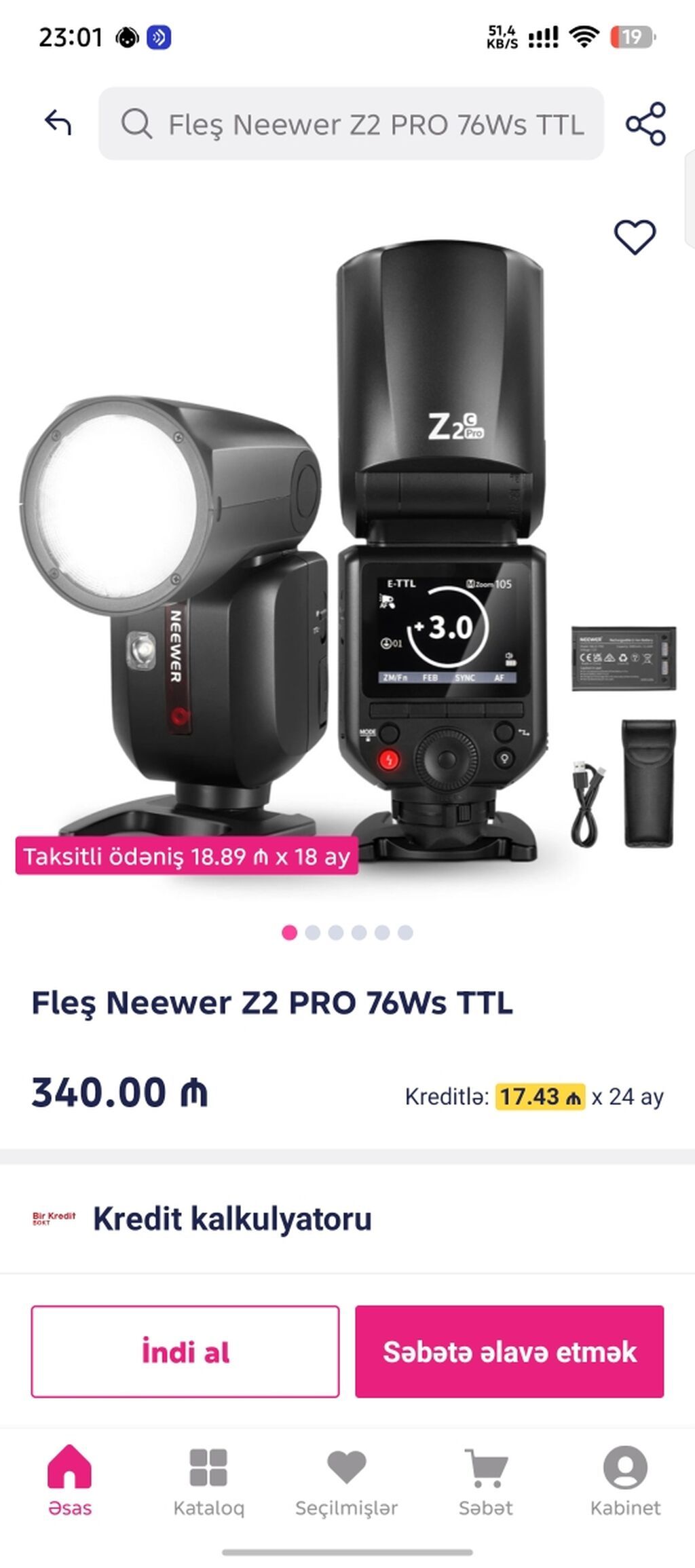 Neewer Z2 PRO 76Ws TTL flaş - 76 Ws maksimum flaş gücü, dairəvi flaş — İşıq avadanlığı və aksesuarlar, Bakı