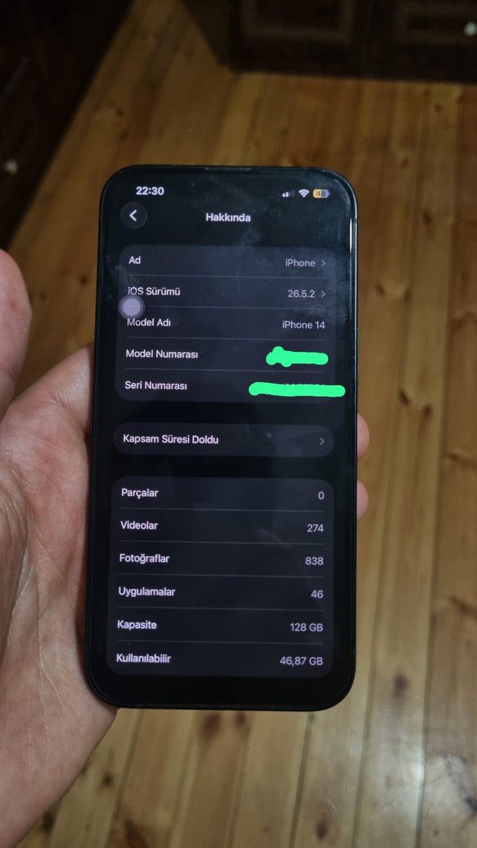 Apple iPhone 14 Blue 128GB/6GB — Smartfonlar, Bakı