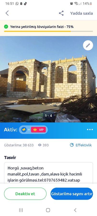 Bənna hörgü suvaq beton ustası — İş axtarıram, Bakı (3)