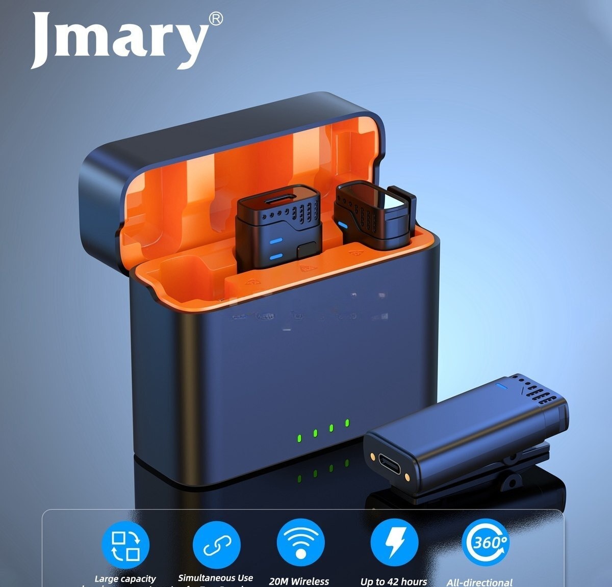 Simsiz yaxa mikrofonu Jmary MW-16 — Səs texnikası, Bakı (5)