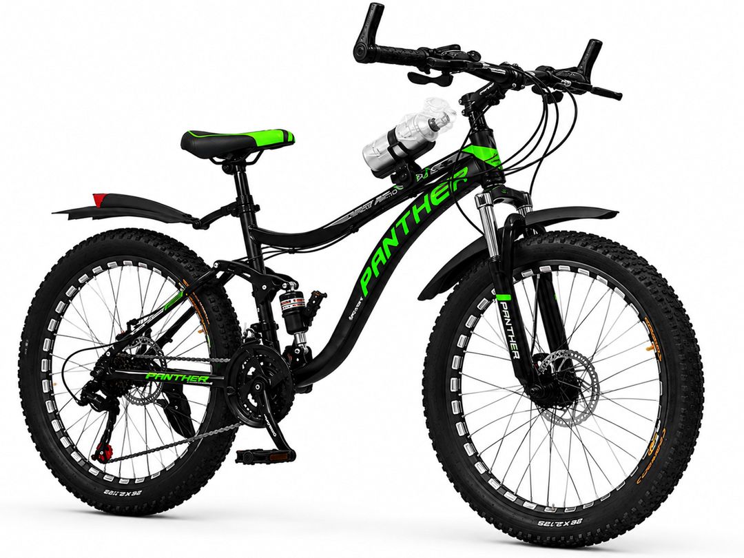 Dağ velosipedi Panther Mountain Pro Qoşa Amartizator VP088 29 ölçü Green edition — Velosipedlər, Bakı