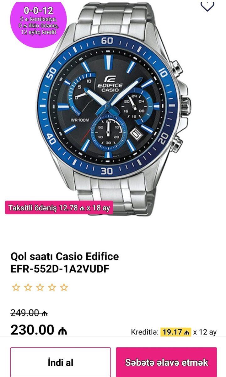 Qol saatı Casio Edifice — Şəxsi əşyalar, Xırdalan (6)