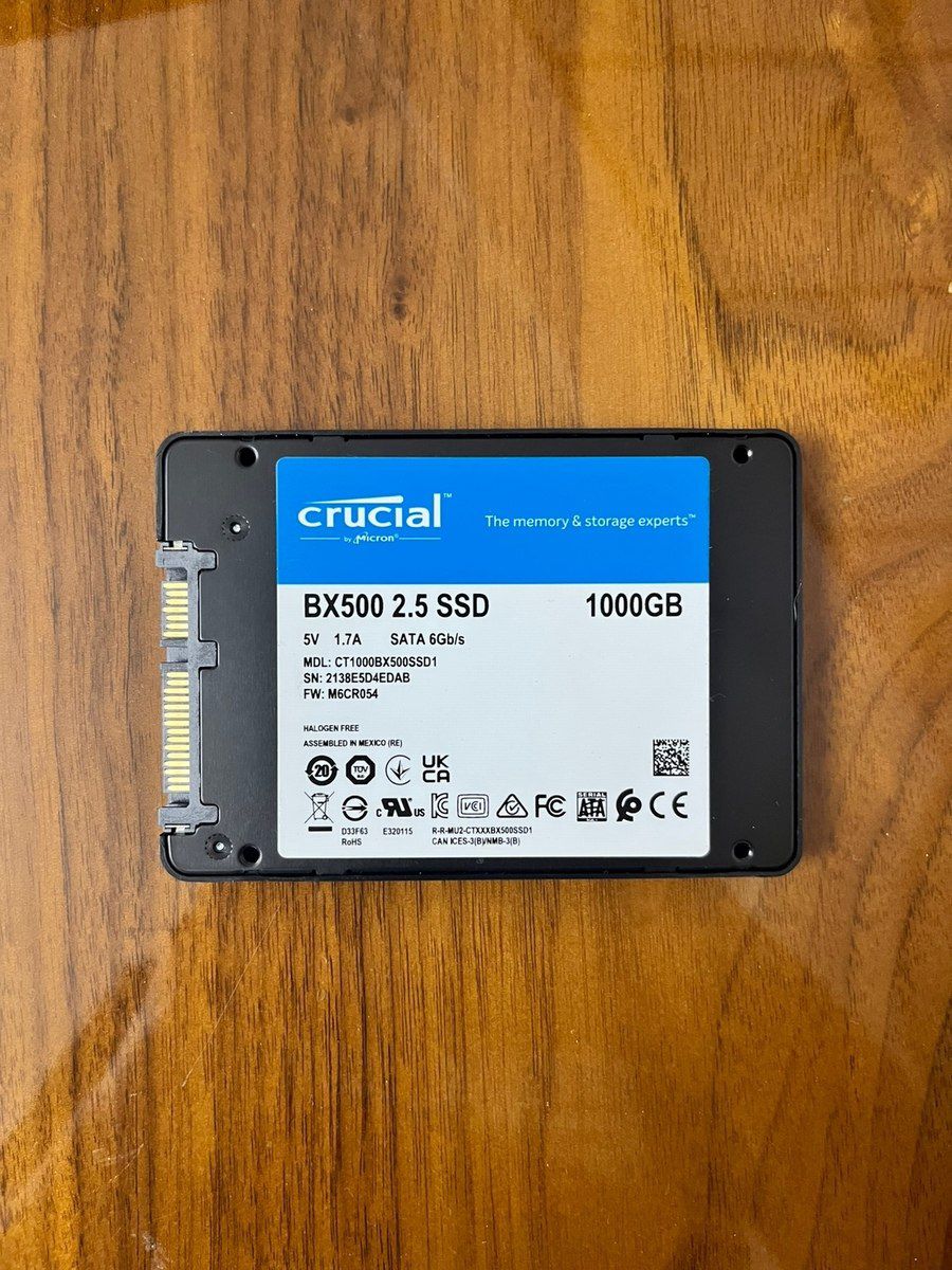 Crucial bx500 2.5 sata 1TB SSD — Kompüterlər və noutbuklar, Bakı