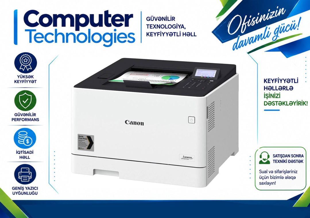Printer "Canon i-SENSYS LBP663Cdw" — Ofis texnikası və istehlak malları, Bakı