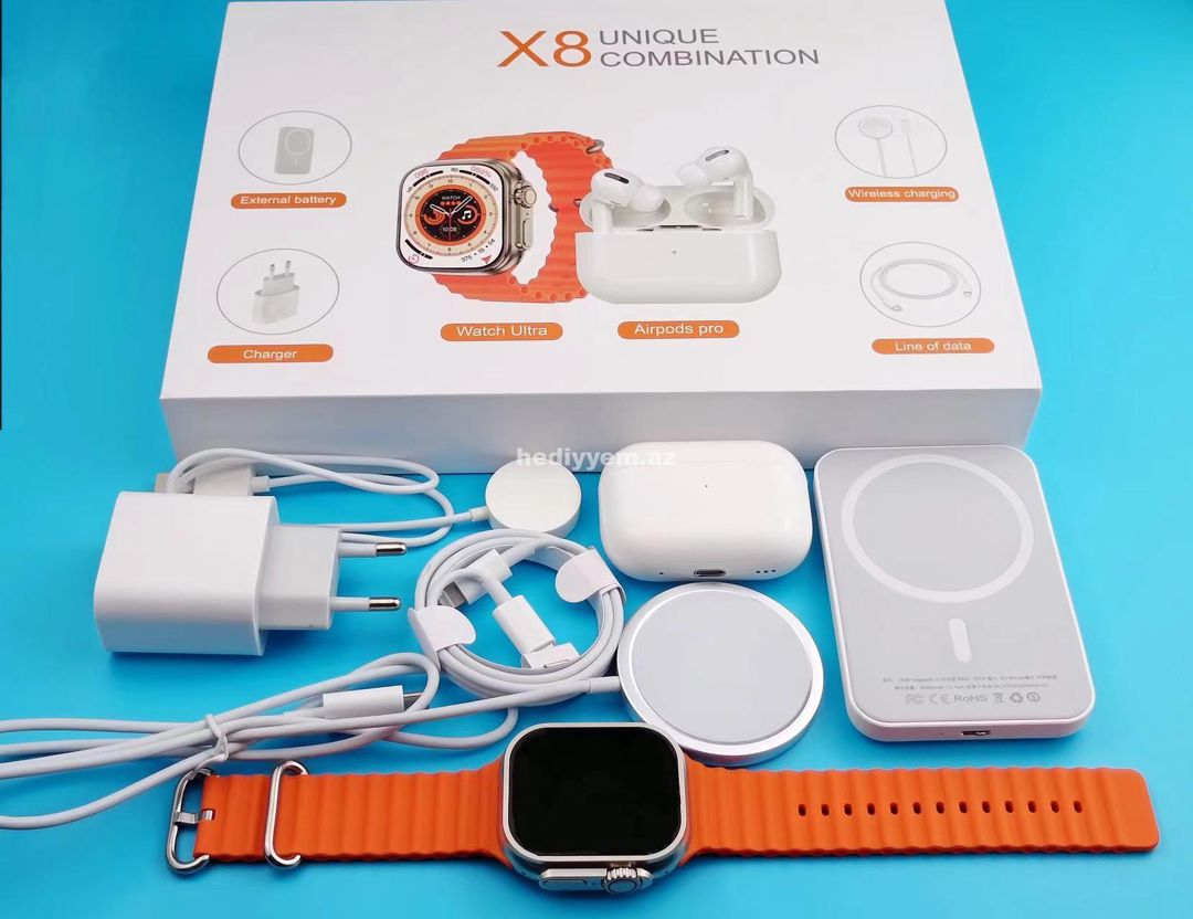 Smart Saat X8 Ultra dəst — Qol saatları, Bakı