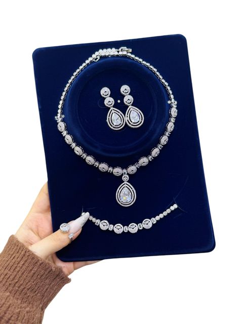 Bijuteriya dəsti boyunbağı, qolbaq və sırğa ch385 — Bakı