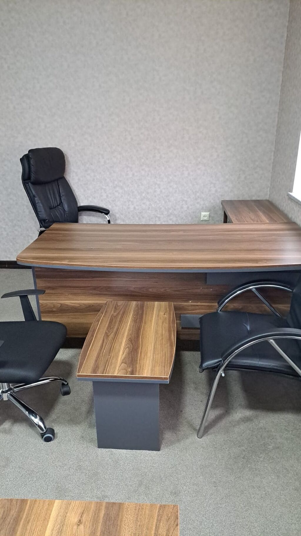 Ofis üçün L formalı menecer masasının dəsti - Material: laminat/MDF — Ofis mebeli, Bakı (4)