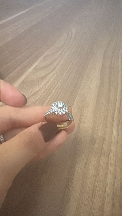 Nişan, Üzük, Swarovski, Sarı qızıl, 585 Əyar — Bakı