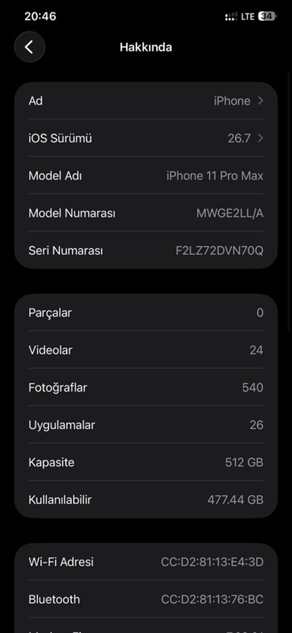 IPhone 11 Pro Max, 512 GB, Face ID — Apple iPhone, Cəbrayıl
