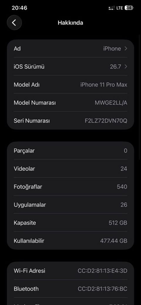 IPhone 11 Pro Max, 512 GB, Face ID — Cəbrayıl