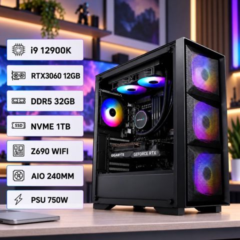 Gamıng PC — ıntel core i9-12900K + RTX 3060 12GB Güclü oyun — Bakı