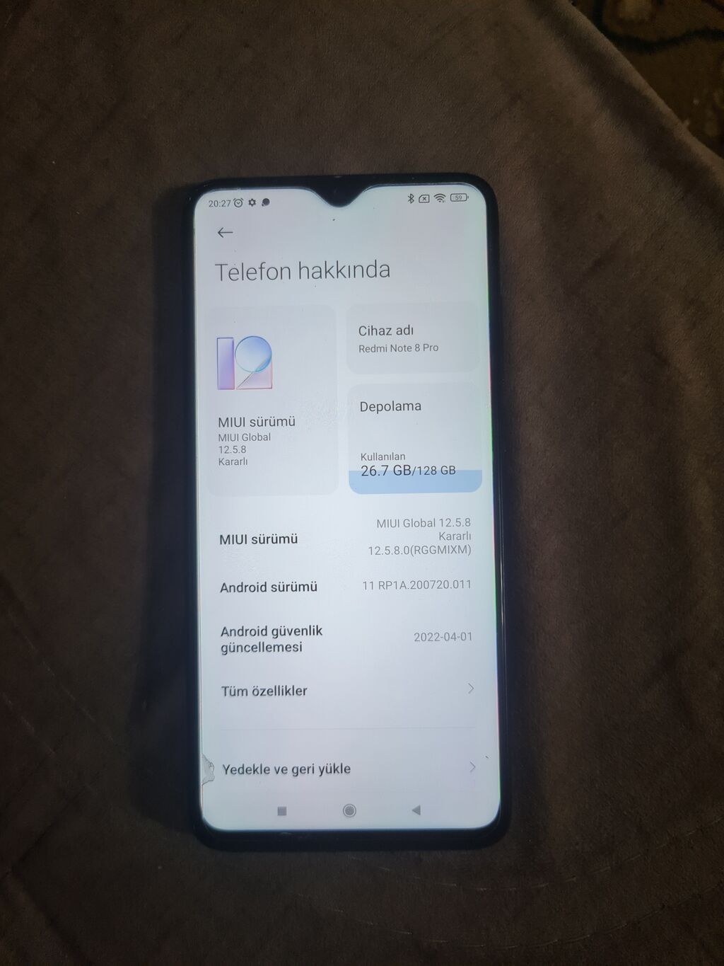 Xiaomi 128 GB, rəng - Mavi, Qırıq — Xiaomi, Masazır (2)