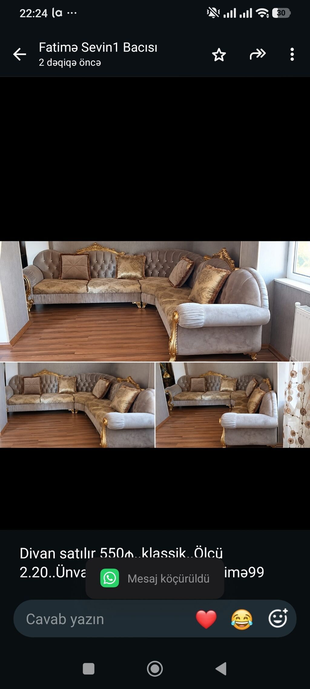 Divan kreslo dəsti satılır jurnalni ilə birlikdə 1200₼. Problemi — Yumşaq mobilya dəstləri, Bakı (2)